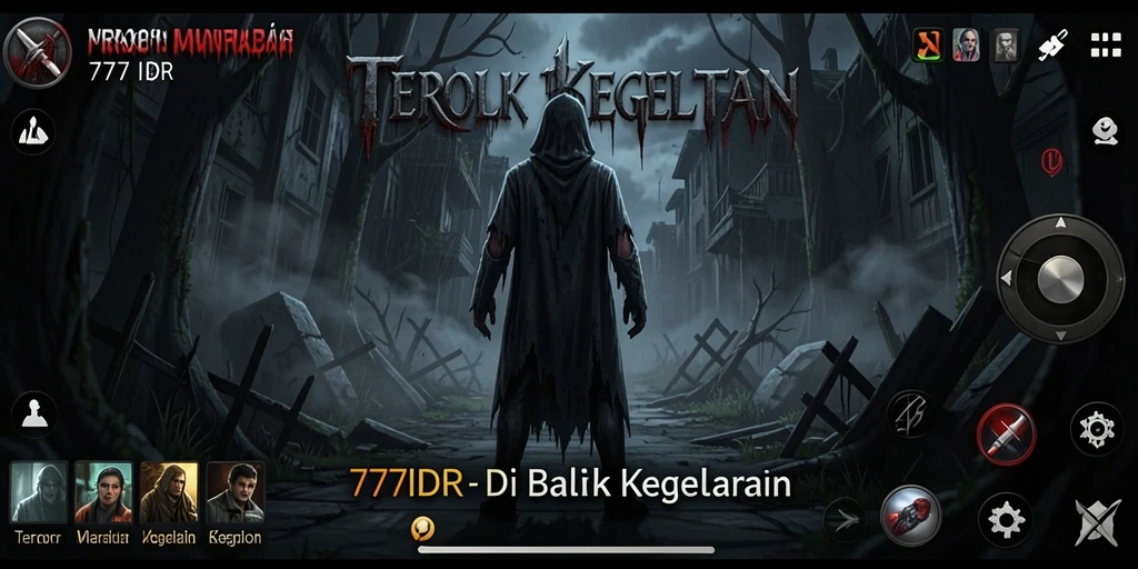 Screenshot gameplay 777IDR, menampilkan suasana horor yang menegangkan.