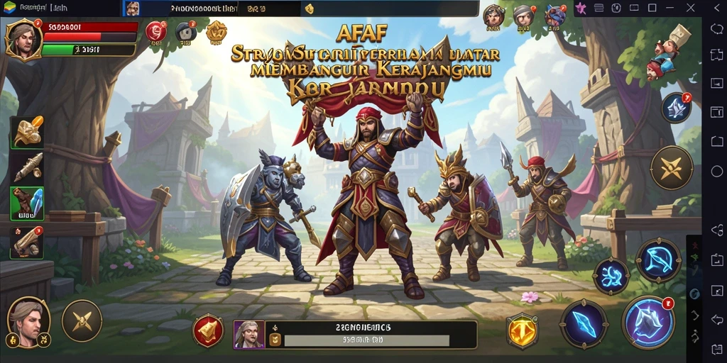 Tampilan screenshot AFAF menampilkan medan perang yang menegangkan dengan strategi yang kompleks.