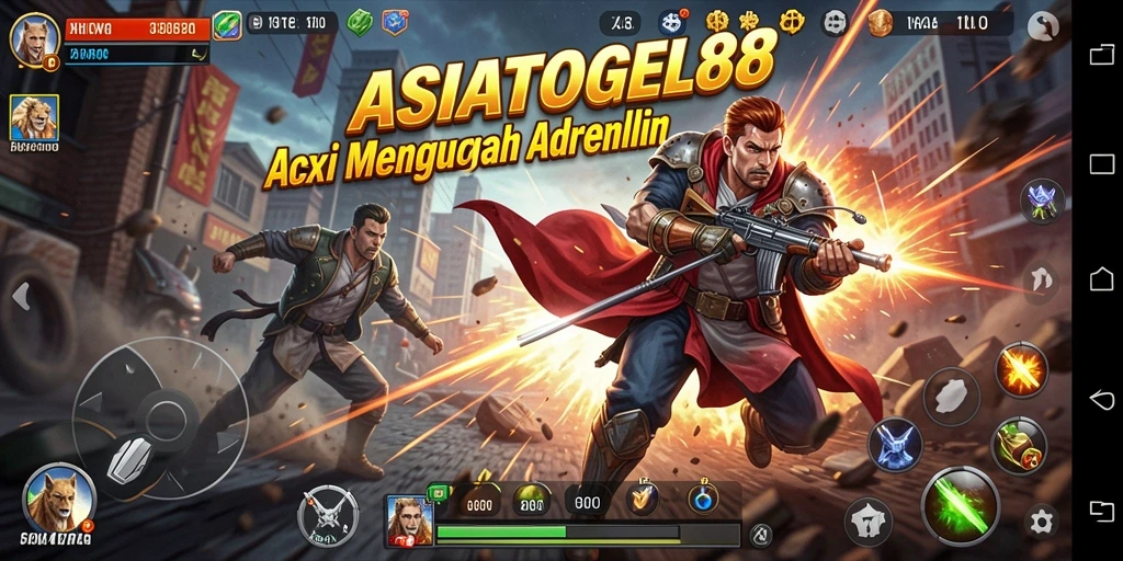 Tampilan seru gameplay ASIATOGEL88 saat karakter beraksi.