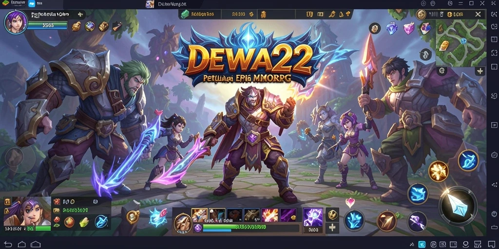 Tampilan gameplay DEWA22 yang menakjubkan dalam dunia MMORPG.
