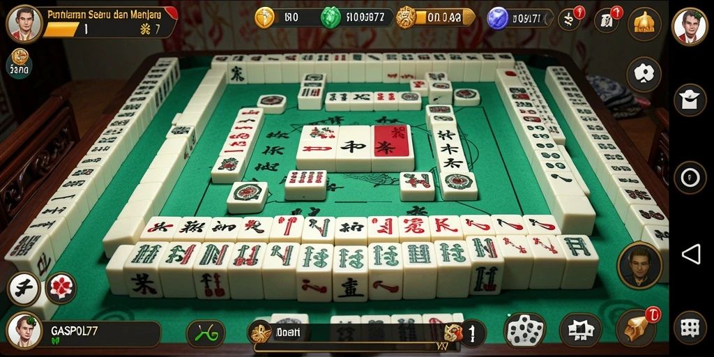 Tangkapan layar utama game GASPOL77 menampilkan aksi seru Mahjong.