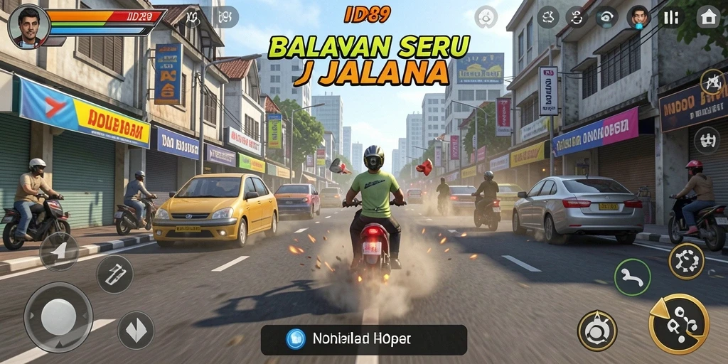 Tampilan menegangkan dari lintasan balap IDR89 yang penuh aksi.