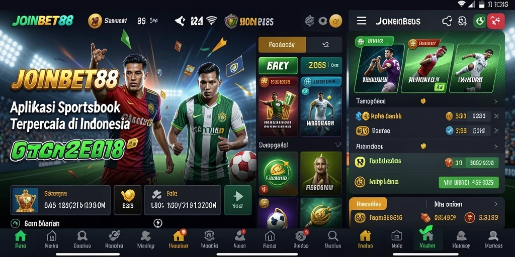 Tampilan antarmuka <strong>JOINBET88</strong> yang modern dan interaktif.
