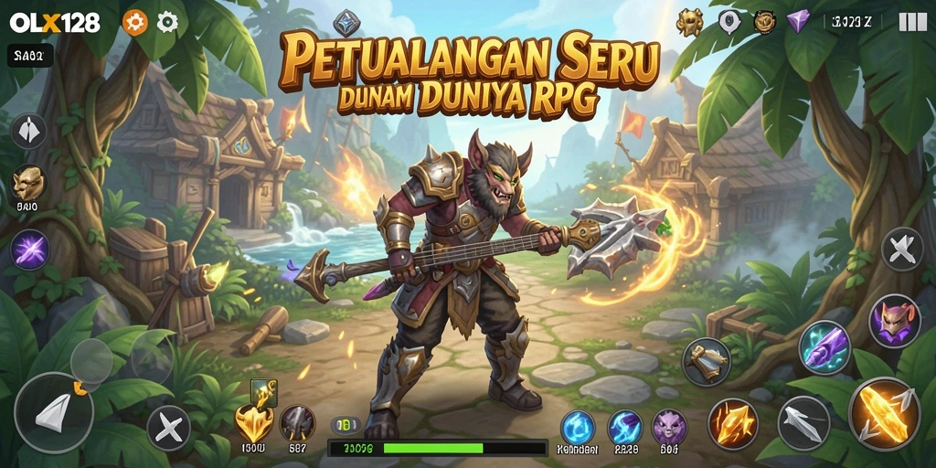 Tampilan gameplay OLX128 yang mendebarkan dengan aksi RPG yang seru.