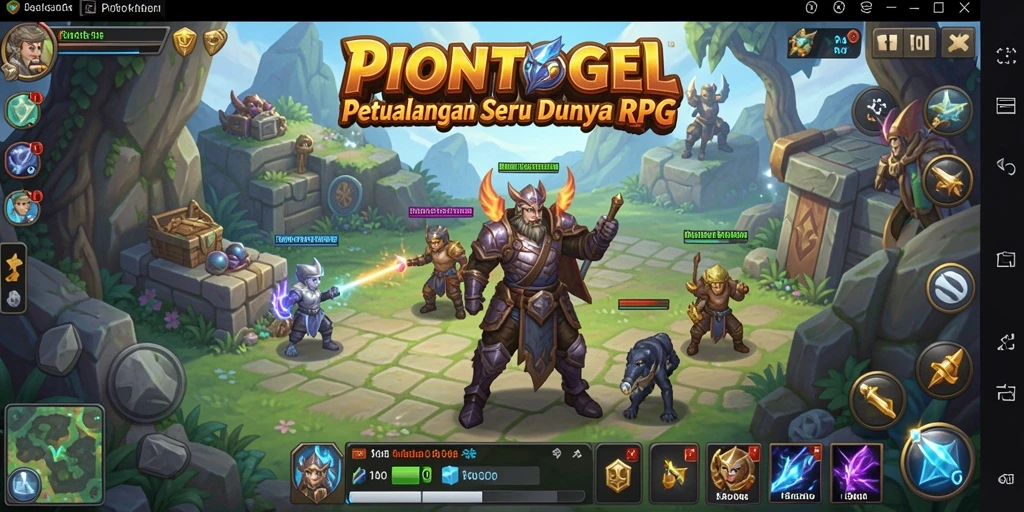 Tampilan gameplay menawan dari PIONTOGEL dalam petualangan RPG.