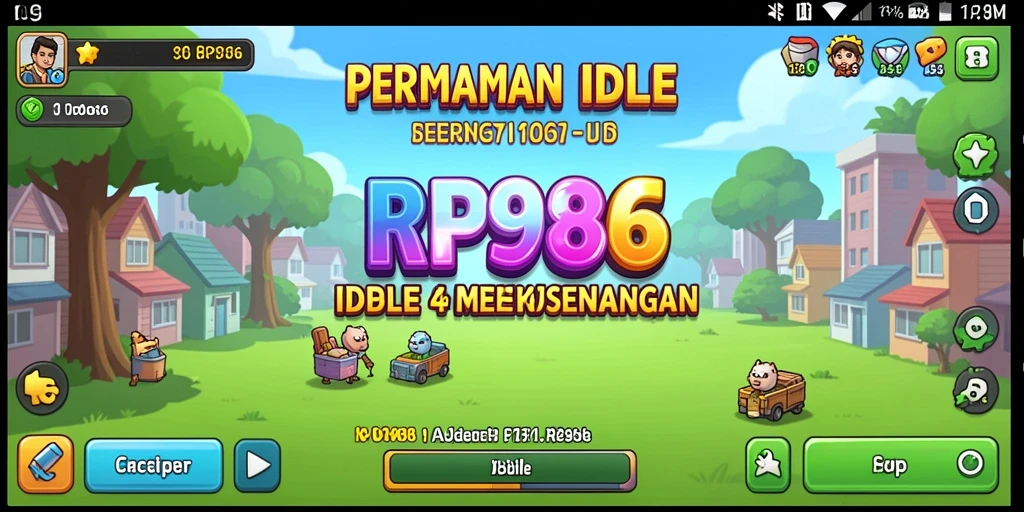 Tangkapan layar gameplay RP886 yang menunjukkan kemajuan dalam game Idle.